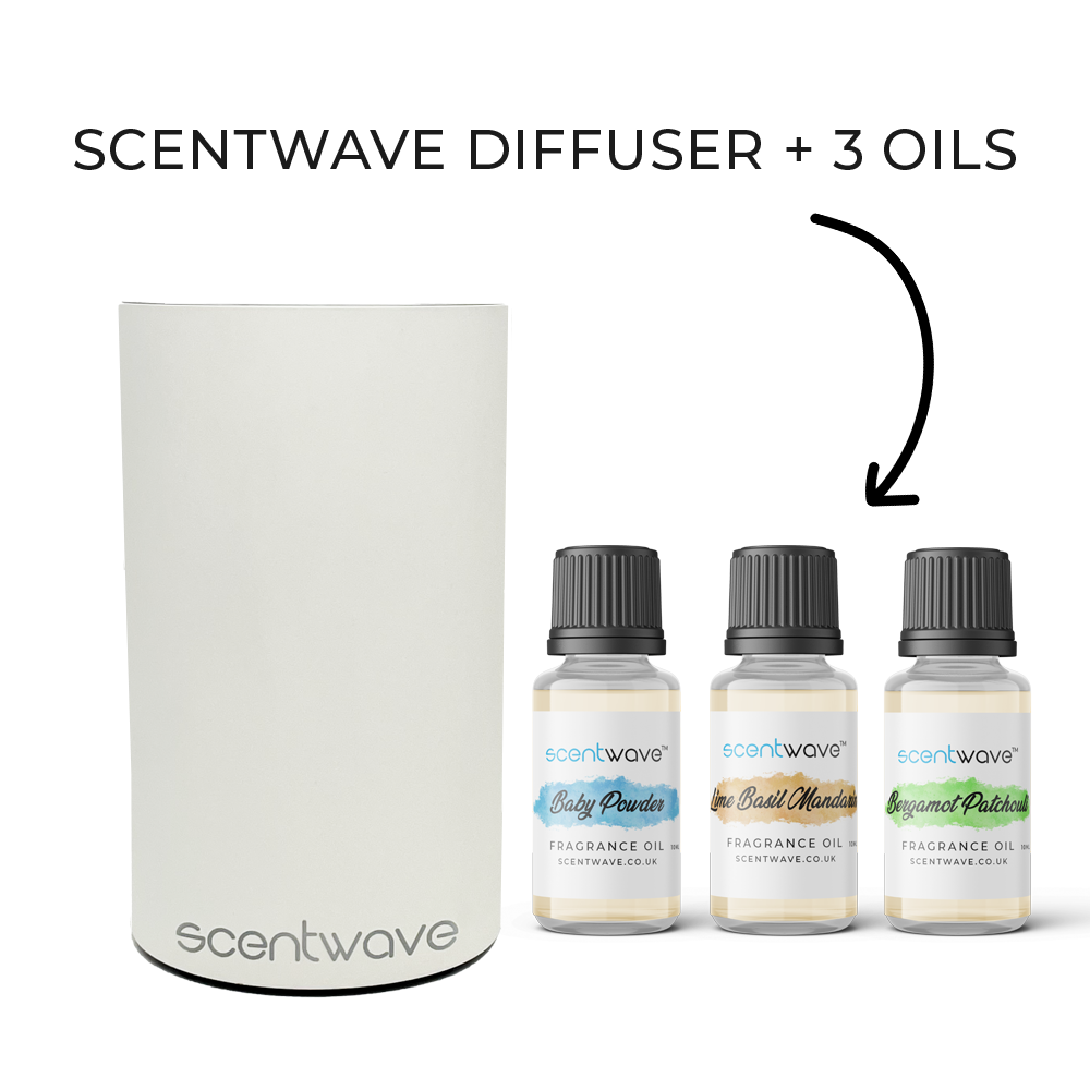 Scentwave Diffuser + 3 Fragrance Oils Bundle