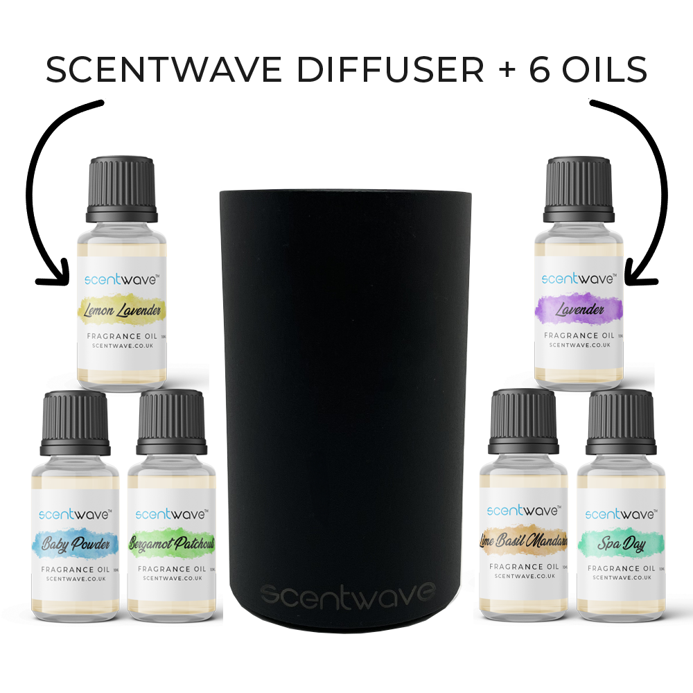 Black Scentwave Diffuser + 6 Oil Bundle